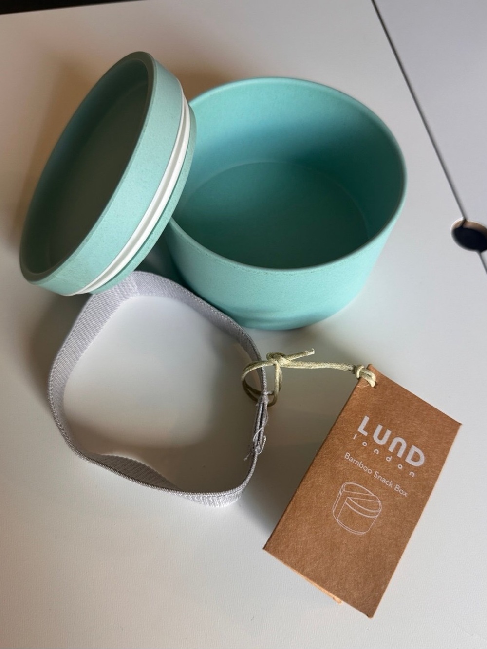 Lund London Bamboo Snack Box Bento Box Turquoise